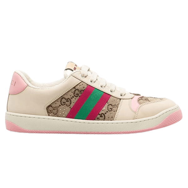 Wms Gucci Screener Panelled Sneakers With Crystals