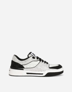 D&G Calfskin New Roma sneakers with fusible rhinestones