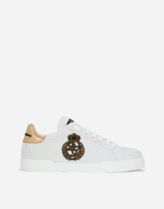 D&G Calfskin nappa Portofino sneakers with crown patch