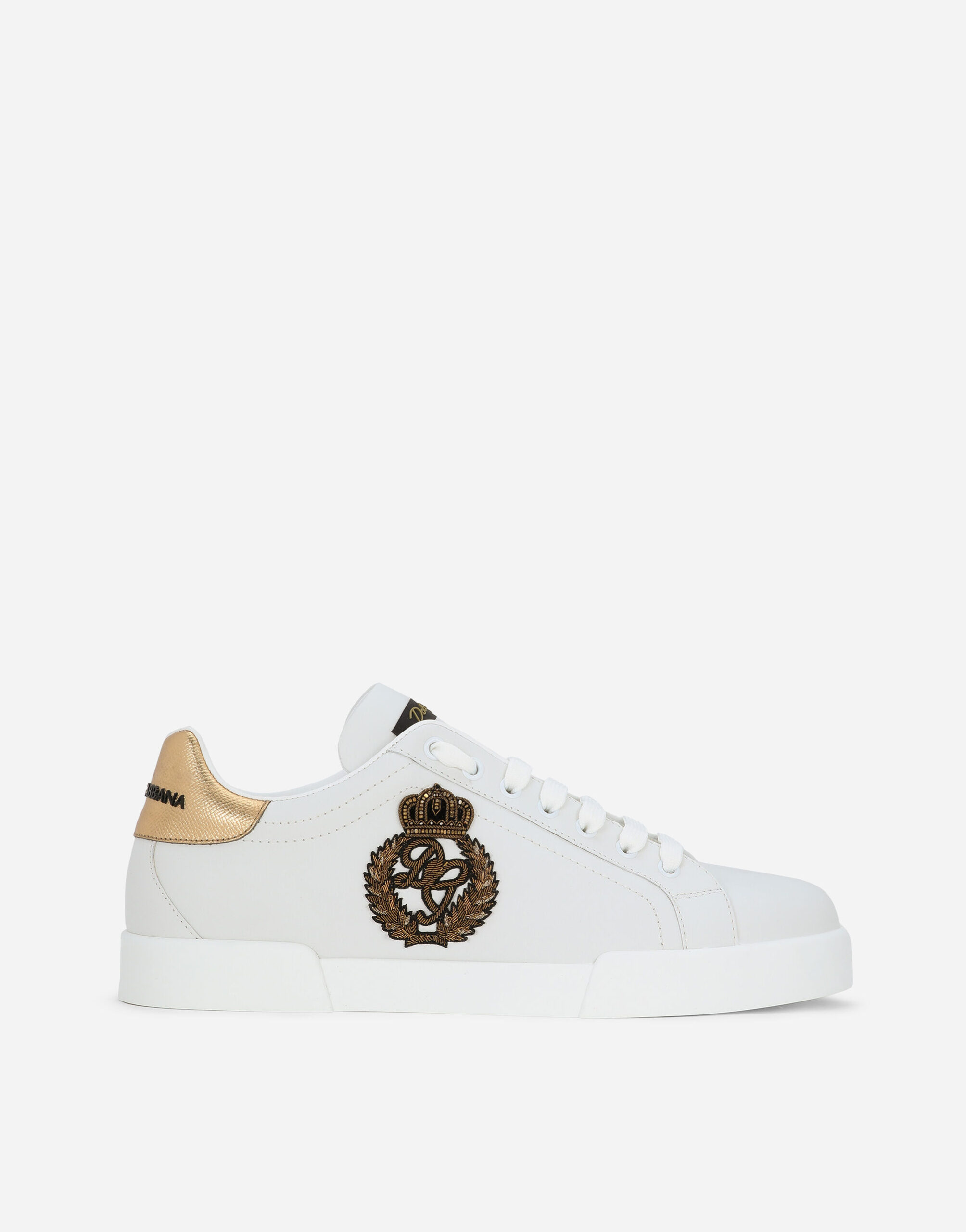 D&G Calfskin nappa Portofino sneakers with crown patch