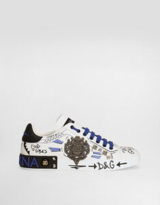 D&G Calfskin Portofino sneakers with patch