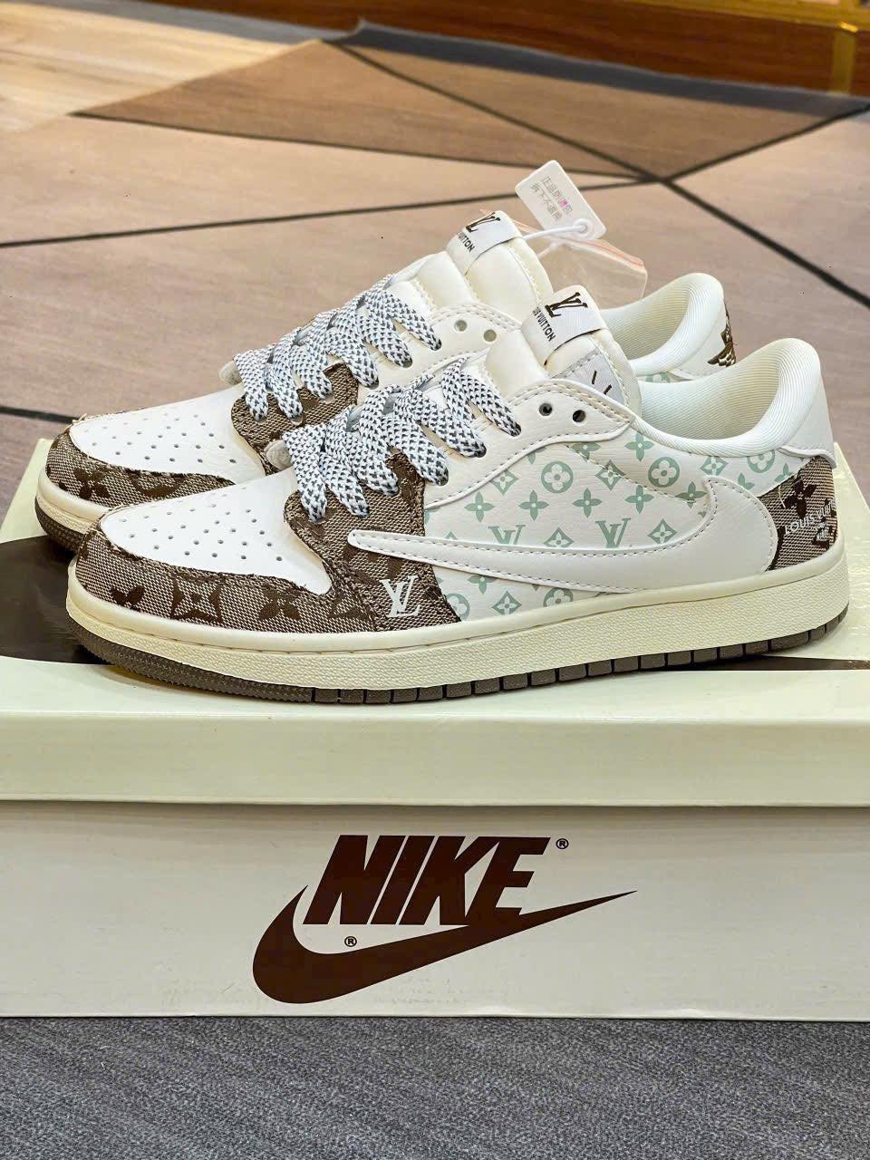 Louis Vuitton x Nike Air Jordan 1 Low Mocha Monogram Edition (Custom)