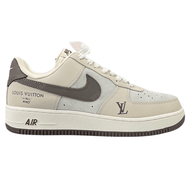 Louis Vuitton x Nike Air Force 1 Cream Mocha Edition (Custom)