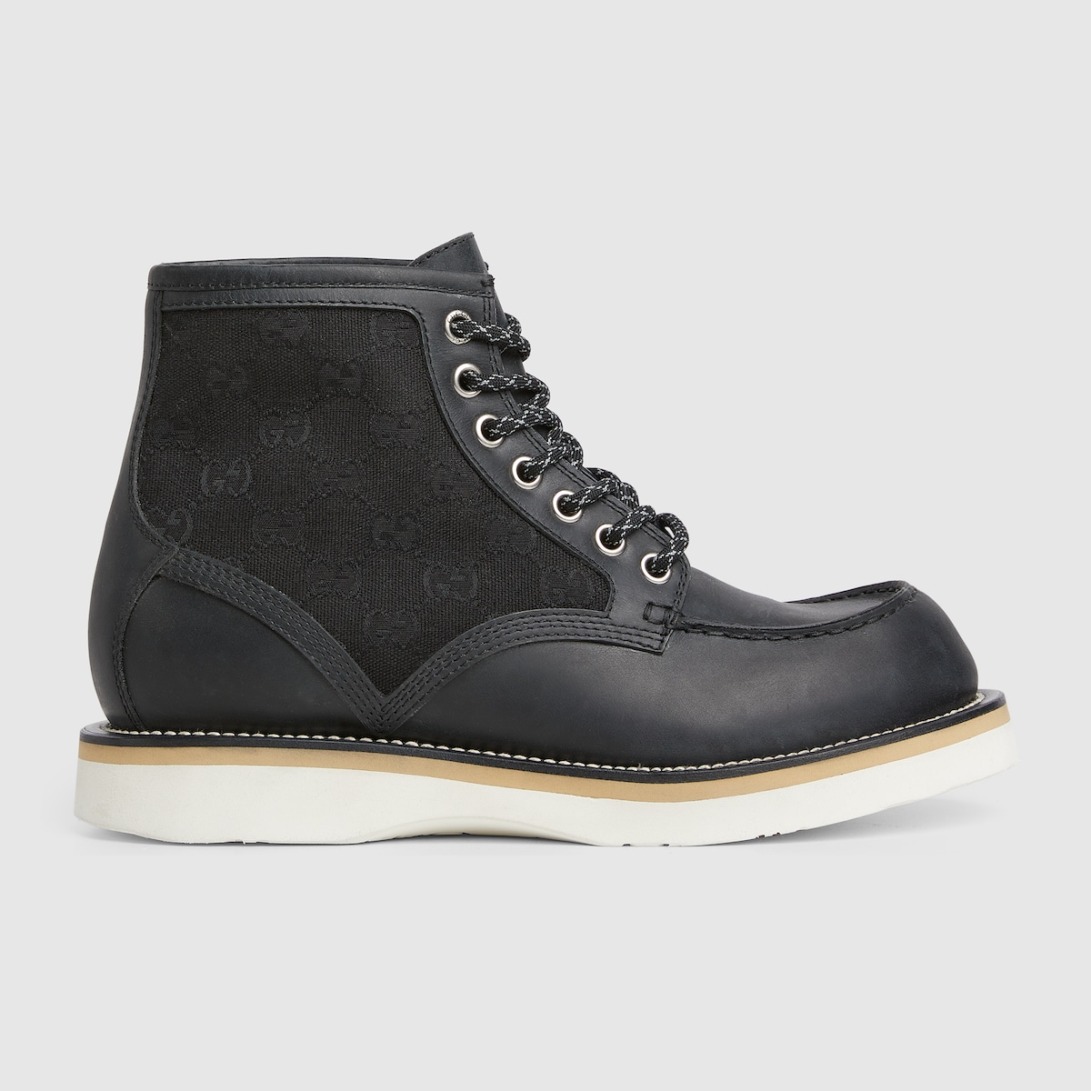 Men’s Lace-Up Ankle Boot Black Leather