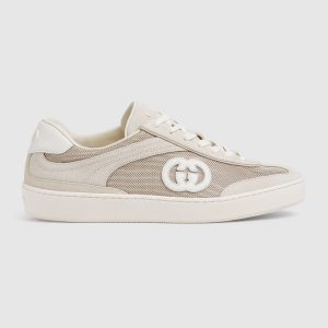 Gucci Women’s G75 Sneaker Light Beige Suede