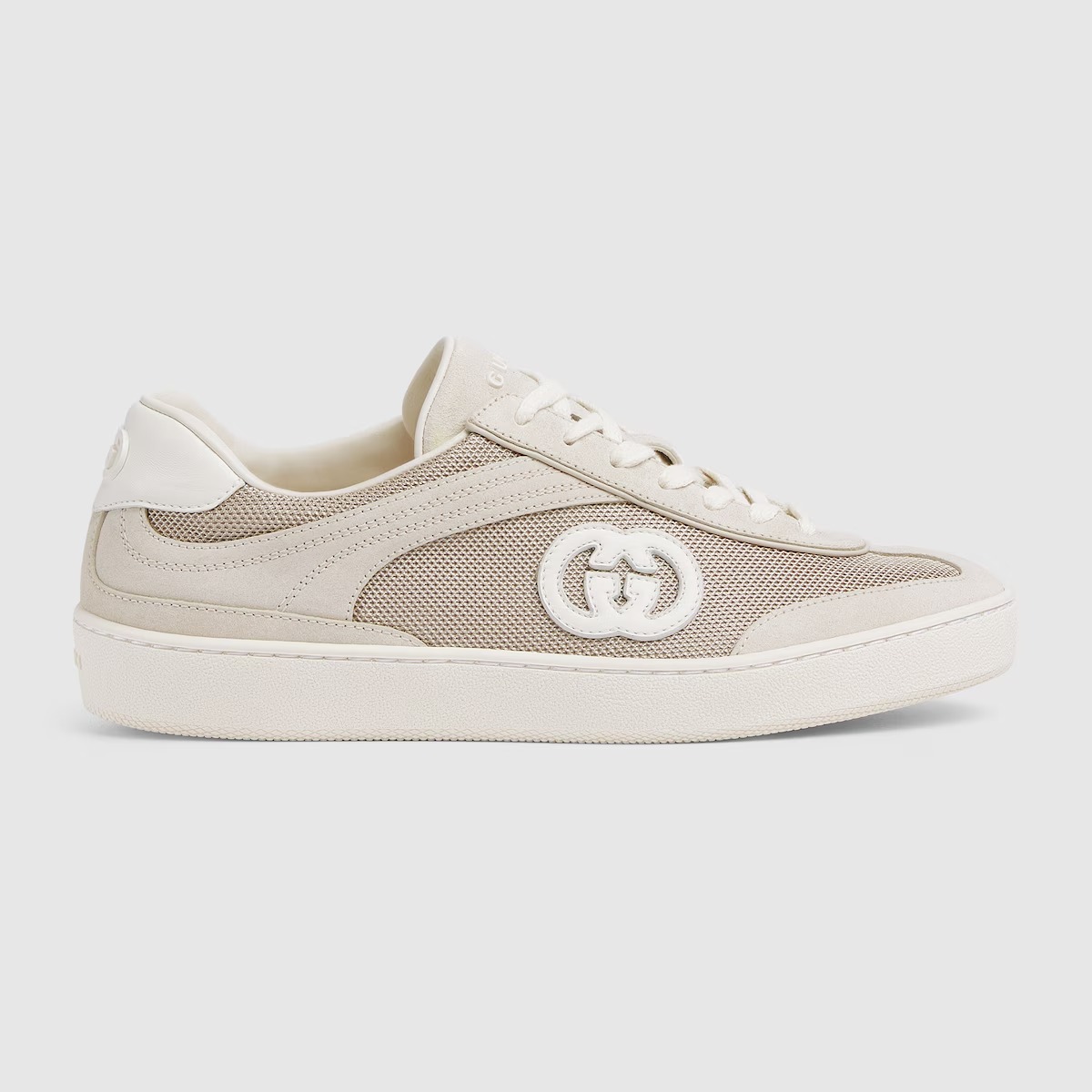 Gucci Women’s G75 Sneaker Light Beige Suede