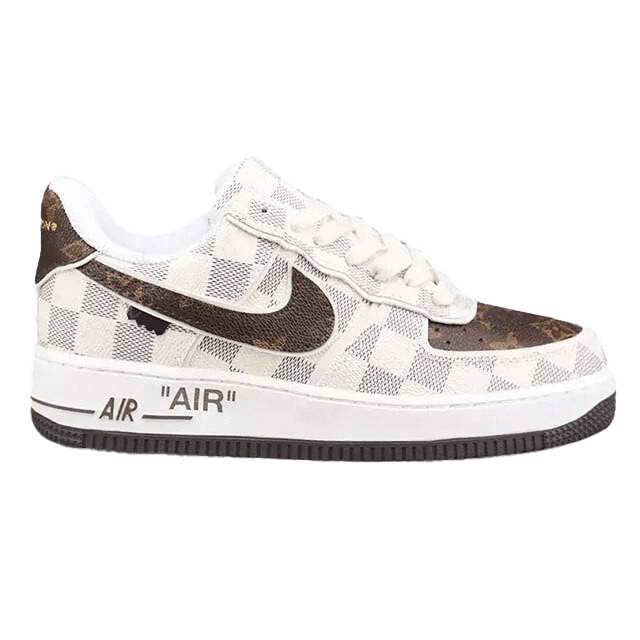 Louis Vuitton x Off-White x Nike AF1 Damier Heat Check (Custom)