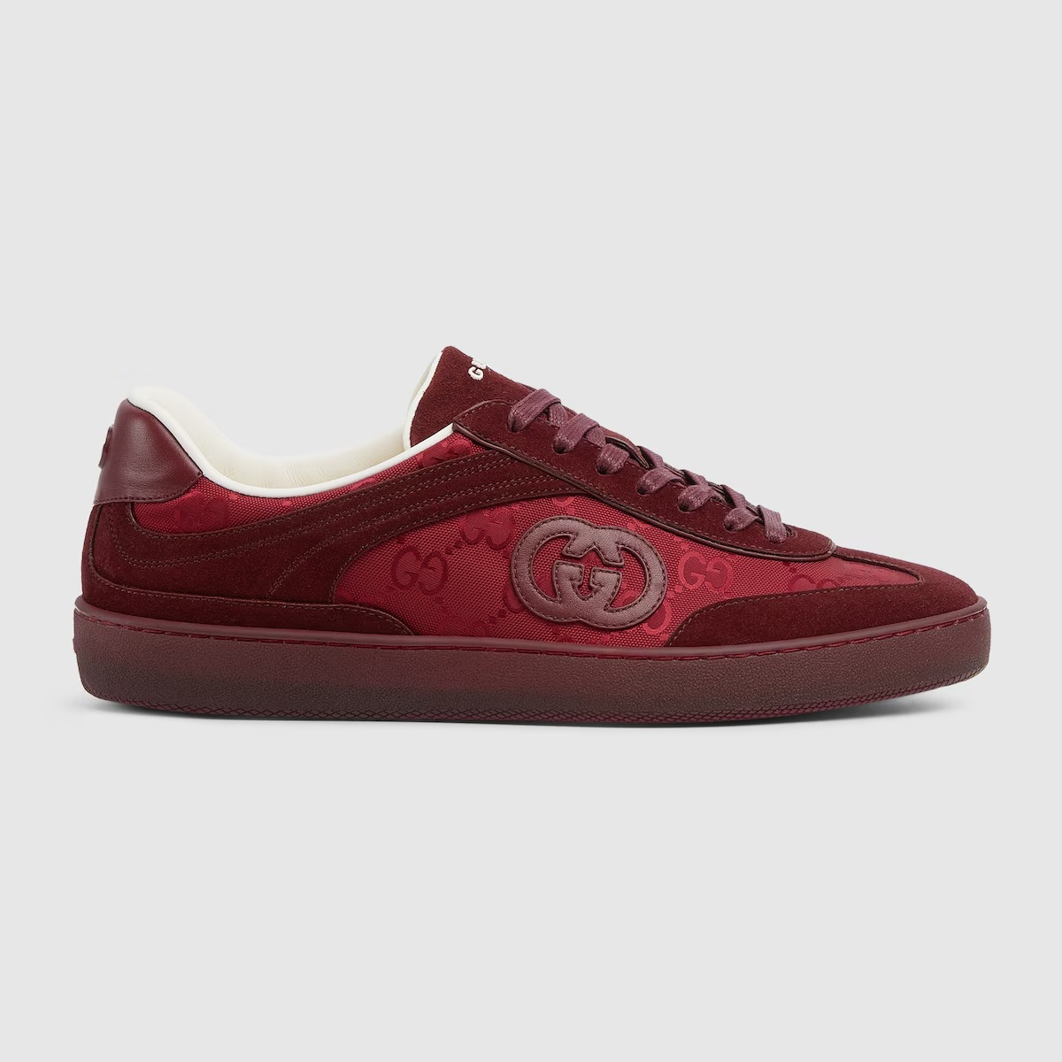 Gucci Men’s G75 Sneaker Rosso Ancora Suede