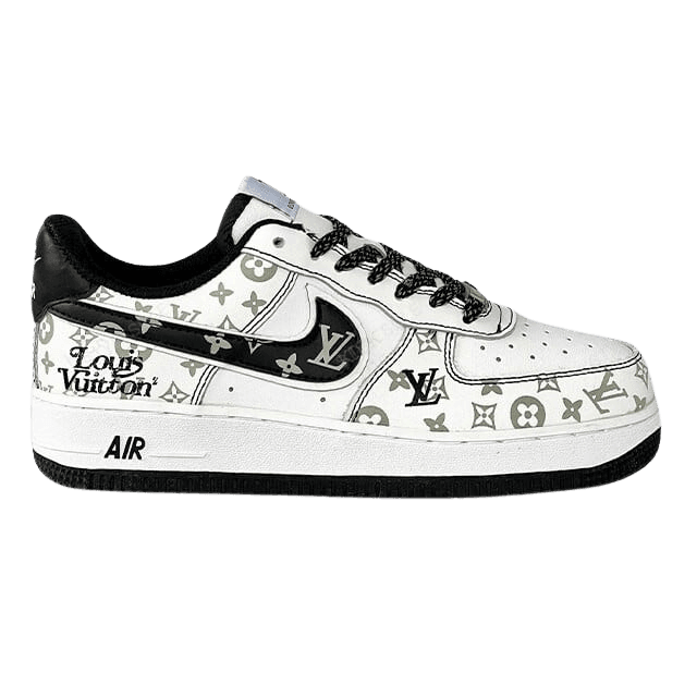 Louis Vuitton x Nike Air Force 1 Monogram Black Edition (Custom)