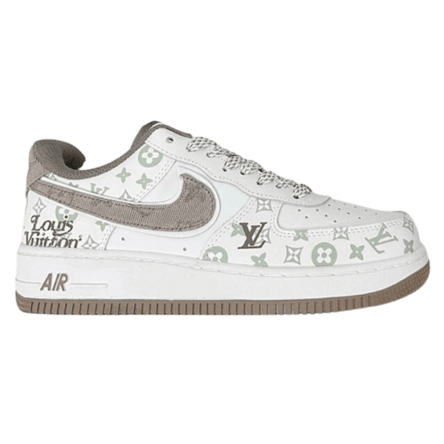 Louis Vuitton x Nike Air Force 1 White Mocha Monogram (Custom)