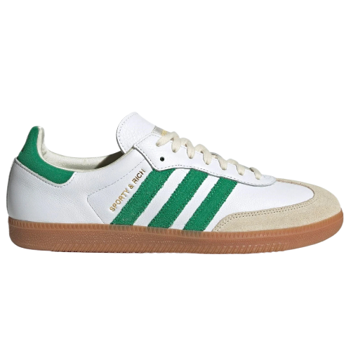 Sporty & Rich × adidas Samba ‘White Green Gum’