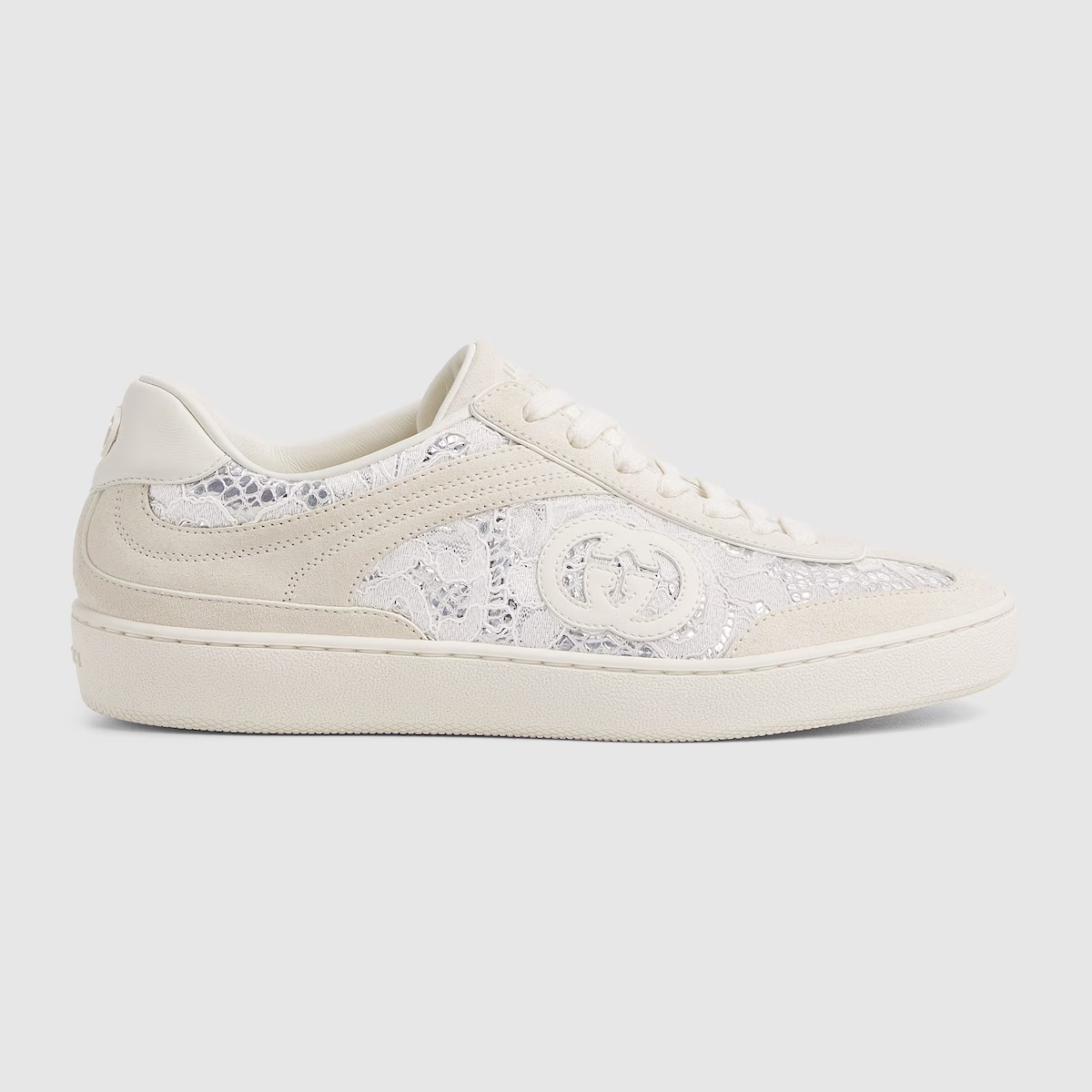 Gucci Women’s G75 Sneaker White Suede
