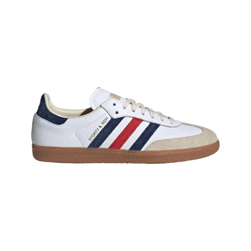 Sporty & Rich × adidas Samba ‘White Indigo Red’