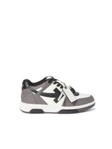 Off White Calf Leather Sneakers’ GREY