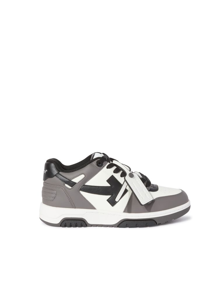 Off White Calf Leather Sneakers’ GREY