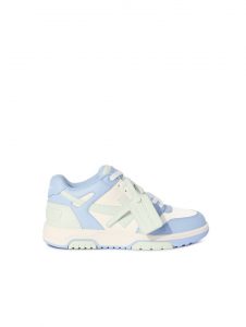 Off White Calf Leather Sneakers’ BLUE