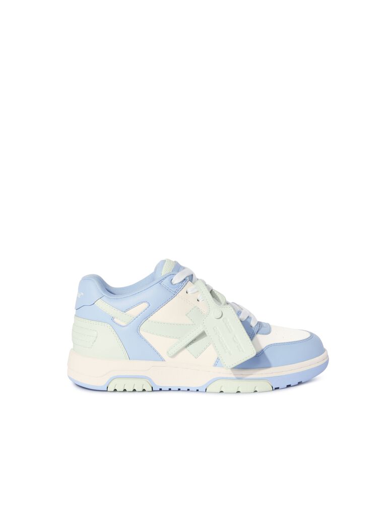 Off White Calf Leather Sneakers’ BLUE